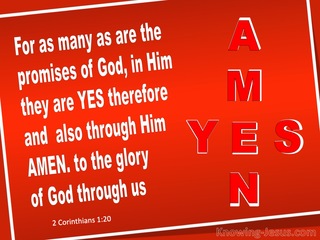 2 Corinthians 1:20 Yes In Him And Amen (red)